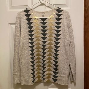 J.Crew metallic geometric sweatshirt